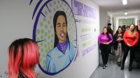 Jóvenes realizaron un mural en homenaje a Micaela García