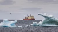 El rompehielos Irízar llegó a la Antártida y parte de la dotación desembarcó en Base Orcadas