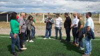 Vuoto recorrió con la la liga de fútbol las obras en la renovada cancha “Hugo Lumbreras”