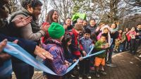 La Municipalidad de Ushuaia inauguró la plaza "Nunca Jamás" junto a infancias y familias del barrio Dos Banderas