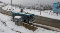 Colectivos en Ushuaia: A pesar de las condiciones climáticas, informaron que el servicio funciona normalmente
