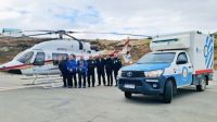Realizaron la primera aeroevacuación sanitaria oficial con el helicóptero provincial Bell 427