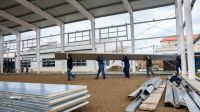 Avanza la obra del nuevo gimnasio y su anexo para el Colegio Soberanía Nacional de Río Grande