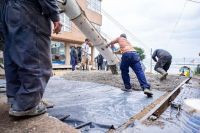 Programa de Recuperación Vial: hormigonaron el primer tramo de la calle Antártida Argentina