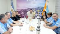 El intendente Vuoto recibió a integrantes de la Escuela Municipal de Newcom