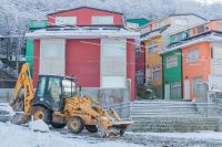 Personal municipal de Ushuaia intervino para garantizar la transitabilidad debido a las nevadas 