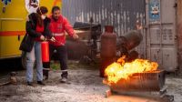 Personal del Municipio de Ushuaia se capacitó en seguridad, higiene, evacuación y uso de matafuegos