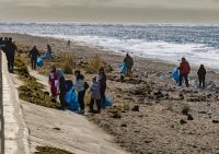 Vecinos de Río Grande realizaron una jornada de plogging en la costa de la ciudad
